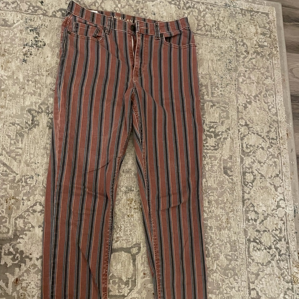Striped American eagle straight pants, size 2. Size boy worn once